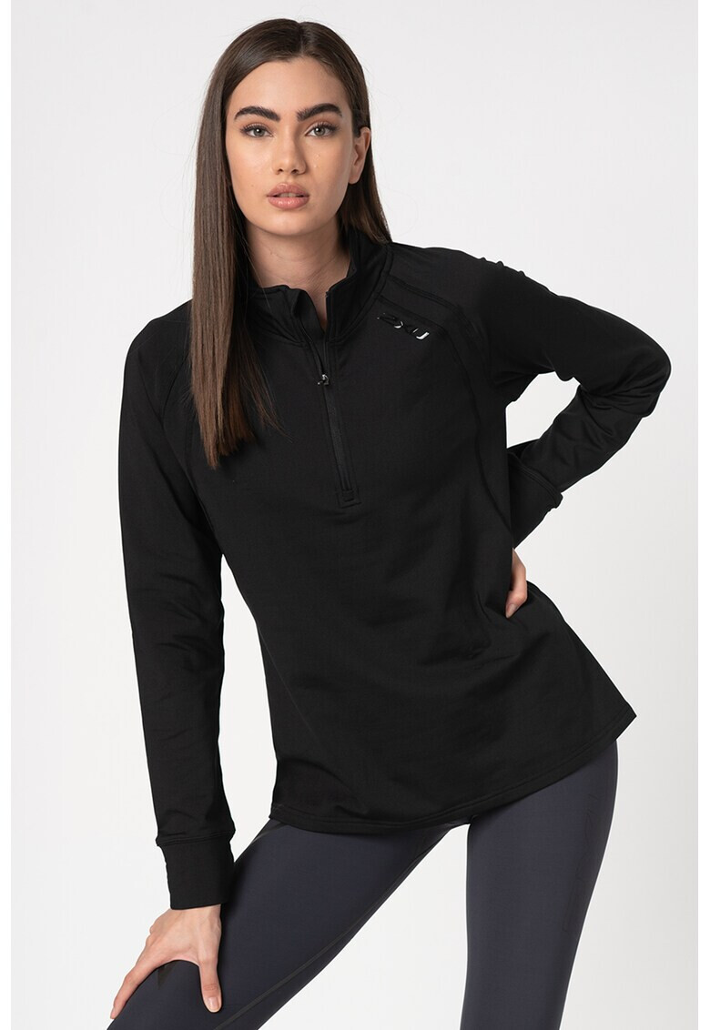 2XU Фитнес блуза Formsoft с къс цип - Pepit.bg
