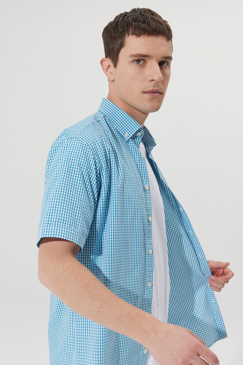 AC&Co Карирана риза Oxford - Pepit.bg