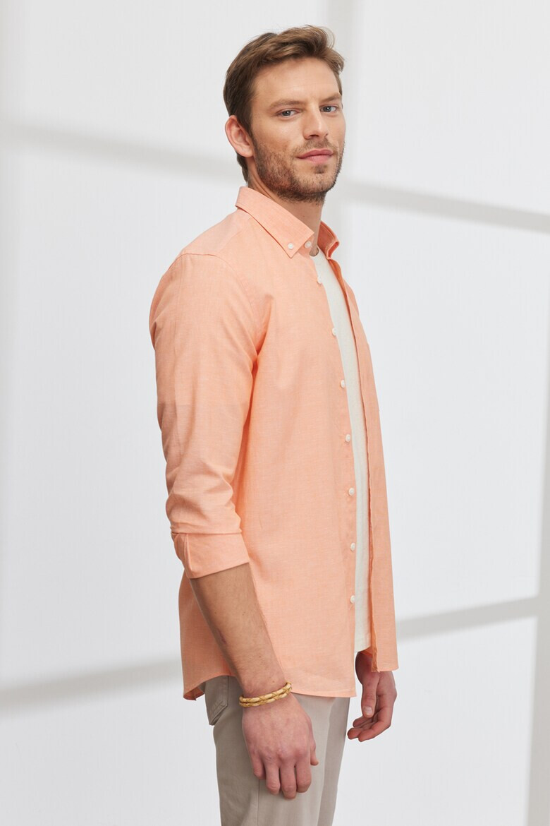 AC&Co Риза Oxford с лен - Pepit.bg