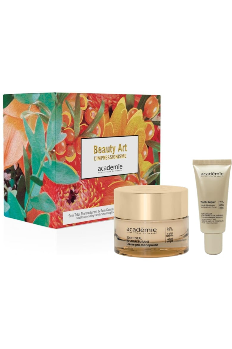 Academie Комплект Beauty Art Box L'Impressionisme Youth Repair: Крем Revitalizing Youth Repair Soin Total Restructuring - 50 мл + Крем и маска за контур около очите и устните Soin Lissant Contours Yeux & ... - Pepit.bg