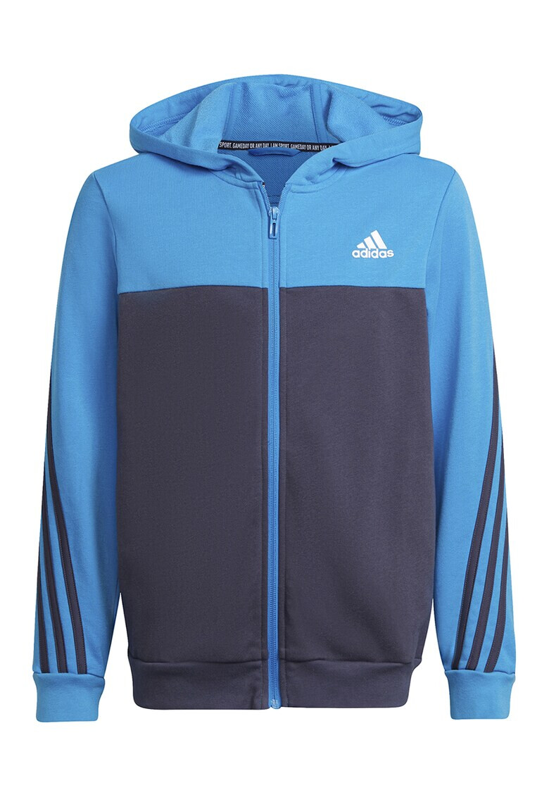 adidas Performance Спортен екип с цип качулка и лого - Pepit.bg