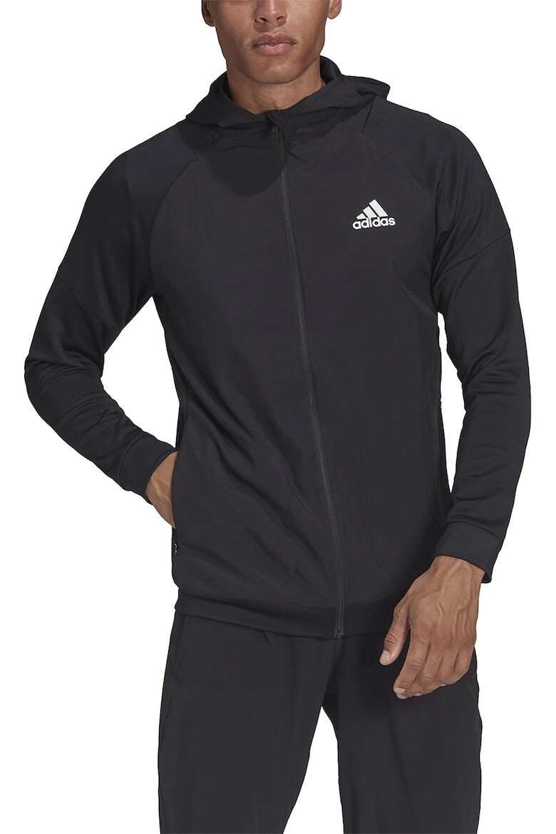 adidas Performance Фитнес худи по тялото с цип - Pepit.bg