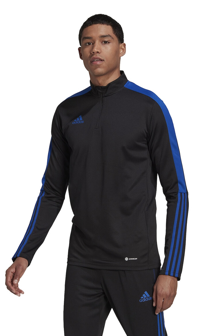 adidas Performance Футболна блуза с къс цип и лого - Pepit.bg