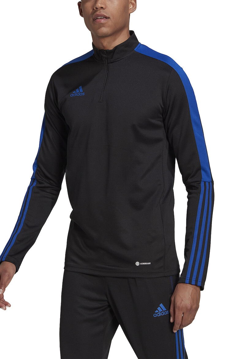 adidas Performance Футболна блуза с къс цип и лого - Pepit.bg