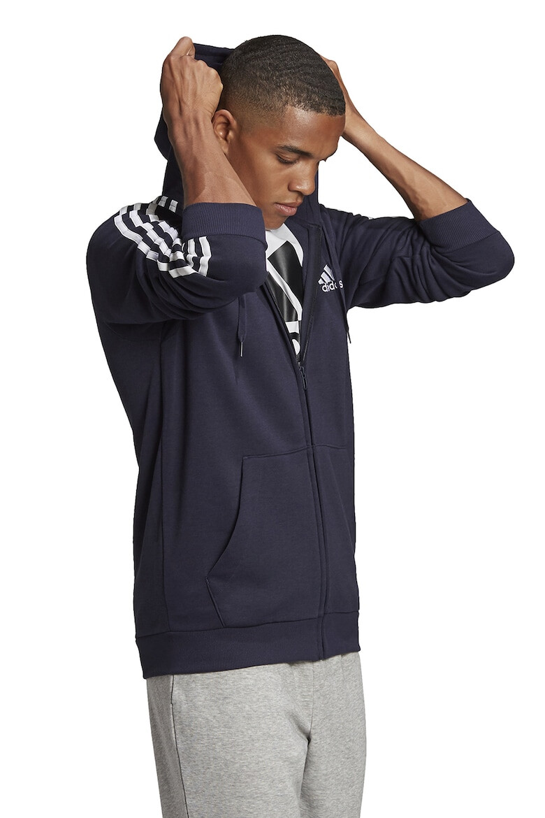 adidas Sportswear Худи Essentials с цип и 3 ивици - Pepit.bg