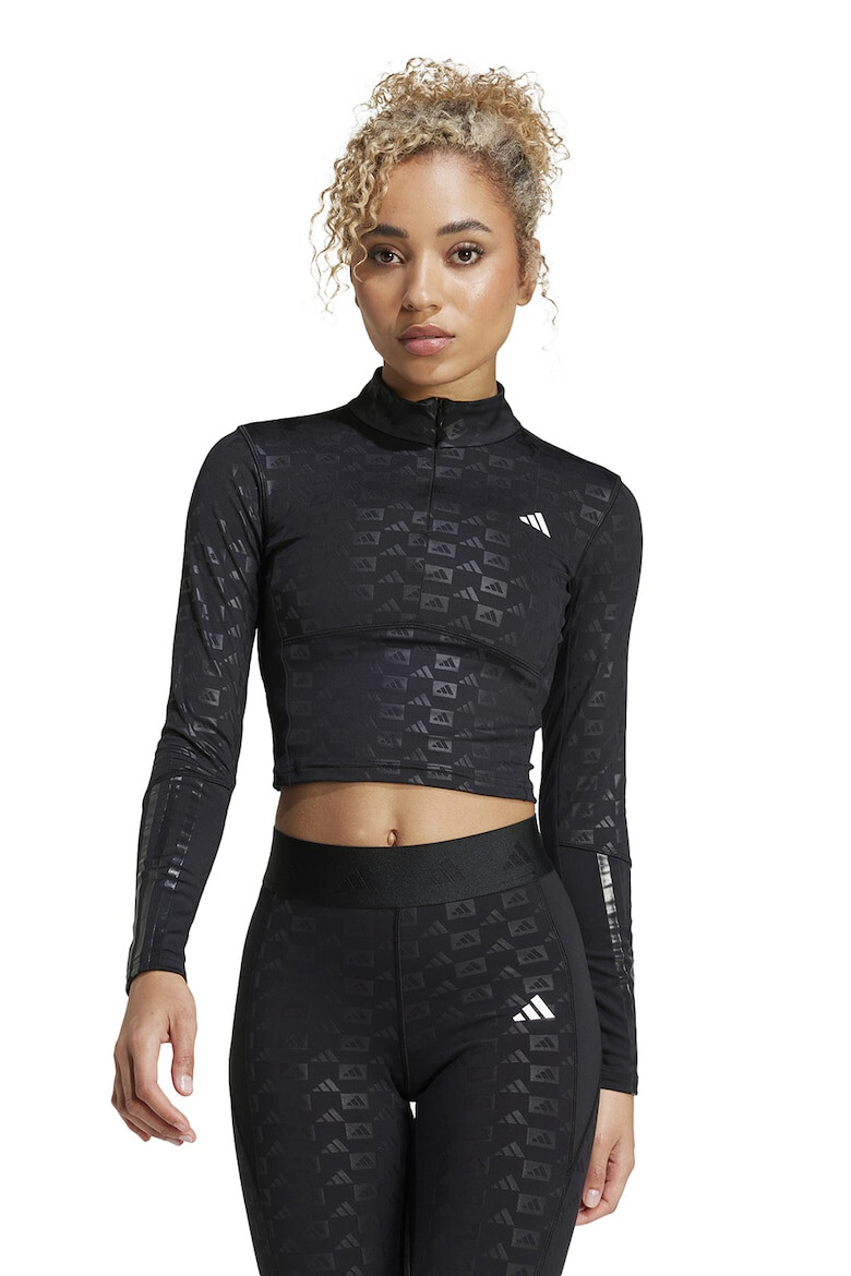 adidas Performance Къса фитнес блуза с лога - Pepit.bg