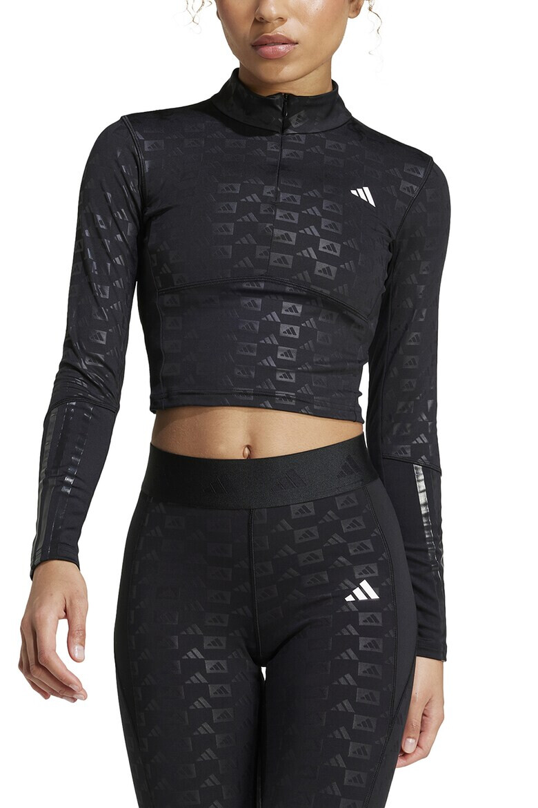 adidas Performance Къса фитнес блуза с лога - Pepit.bg
