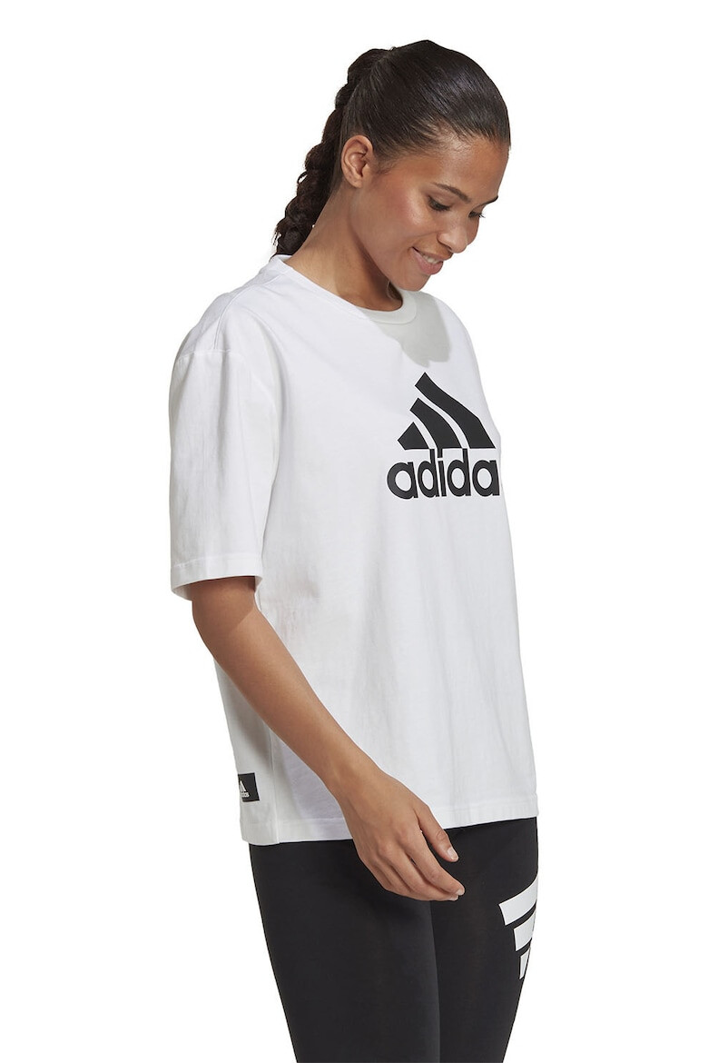 adidas Sportswear Тениска с лого и овално деколте - Pepit.bg