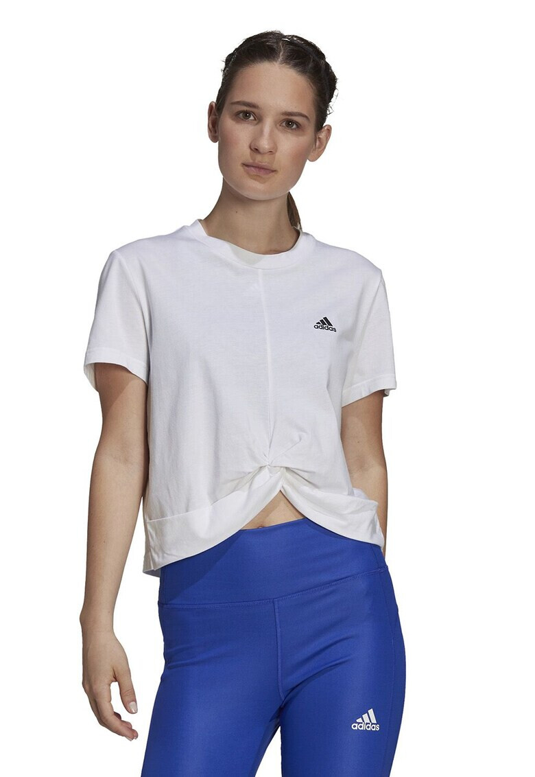 adidas Performance Тениска с усукан детайл - Pepit.bg