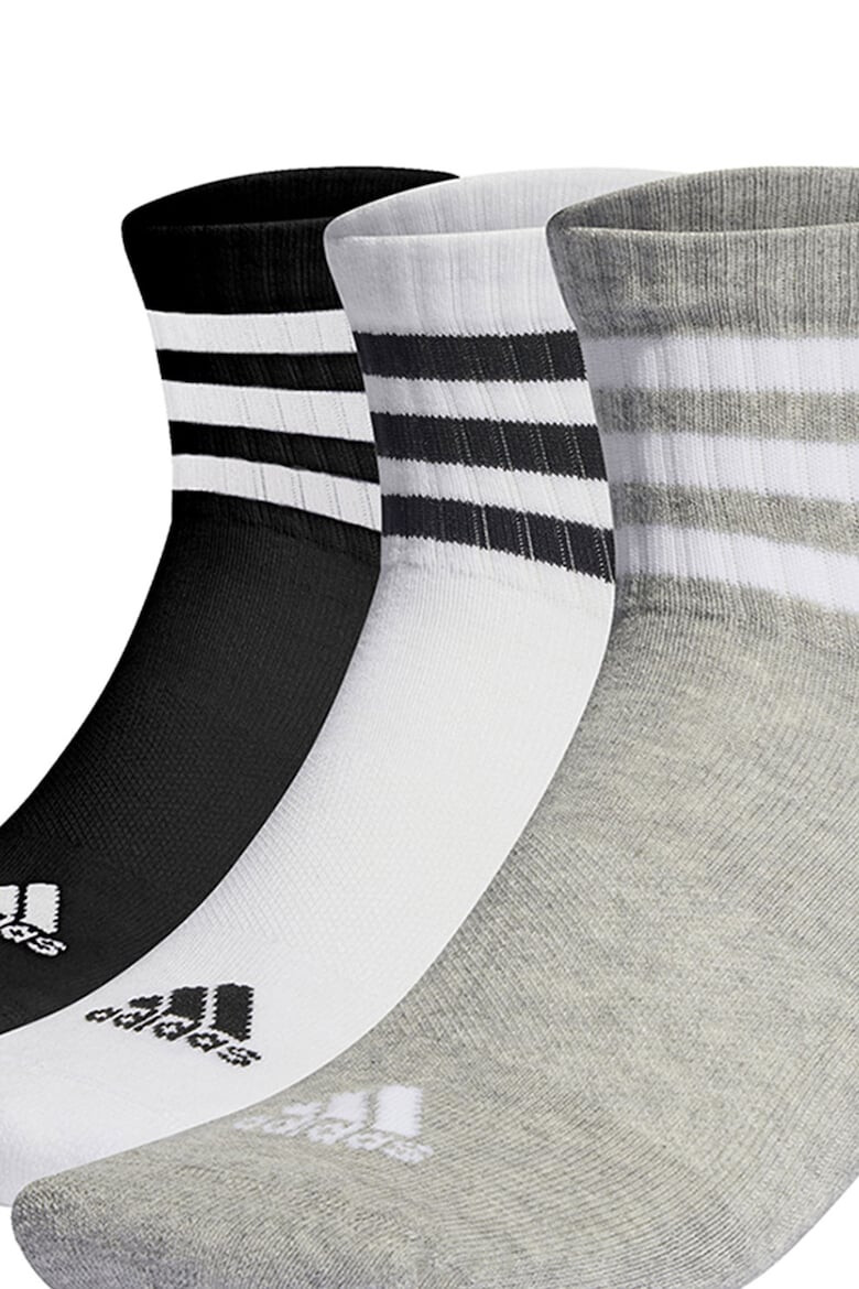 adidas Performance Унисекс къси чорапи на райе - 3 чифта - Pepit.bg