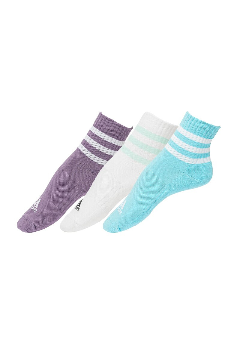 adidas Performance Унисекс къси чорапи на райе - 3 чифта - Pepit.bg