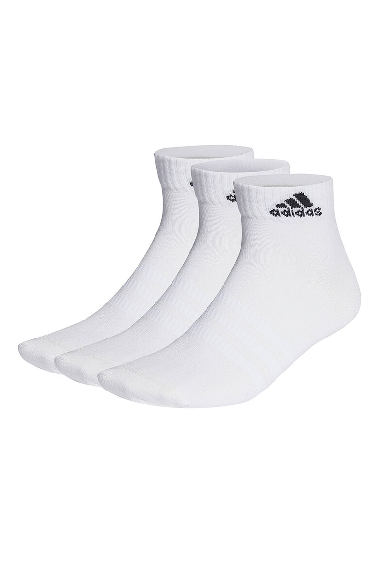 adidas Performance Унисекс къси чорапи с лого - 3 чифта - Pepit.bg