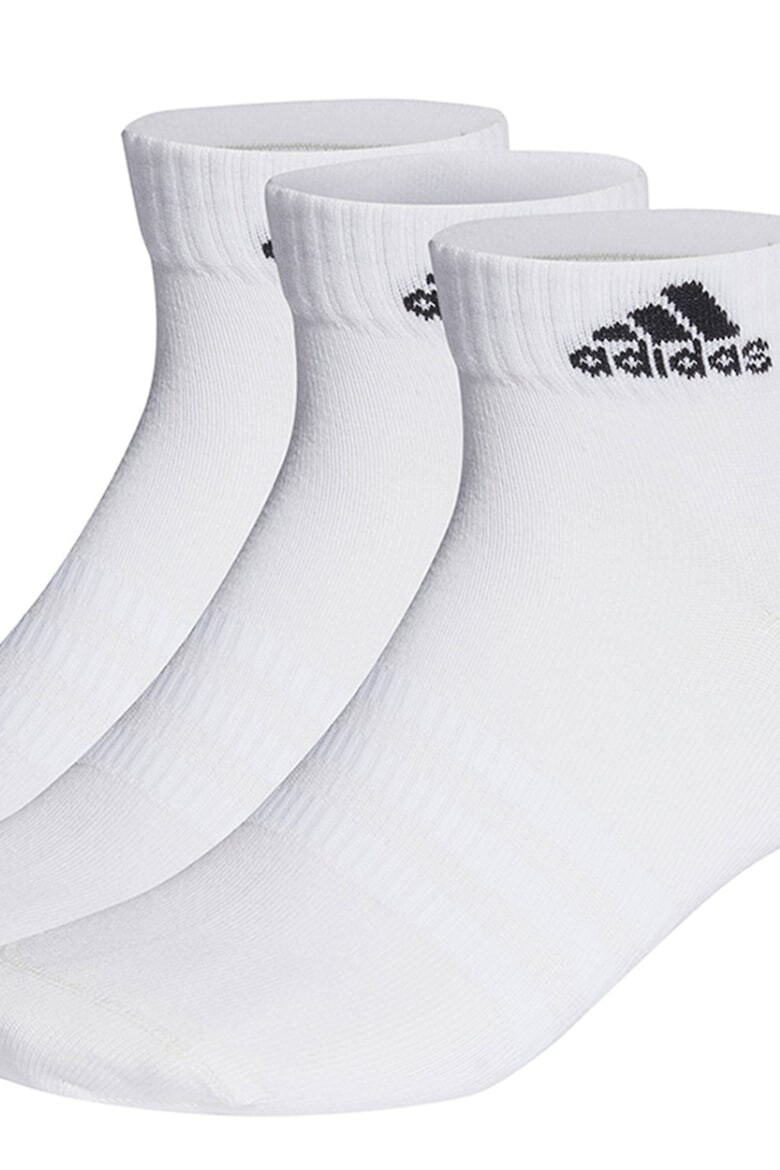 adidas Performance Унисекс къси чорапи с лого - 3 чифта - Pepit.bg