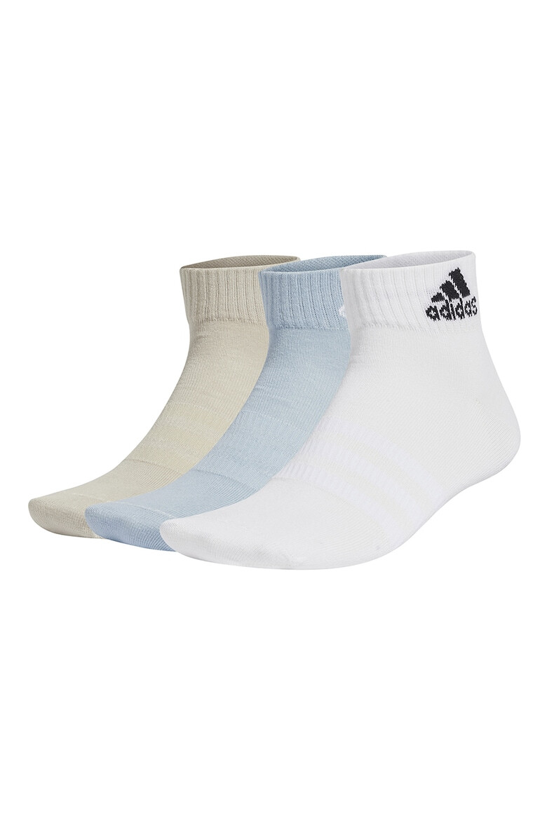 adidas Performance Унисекс къси чорапи с лого - 3 чифта - Pepit.bg