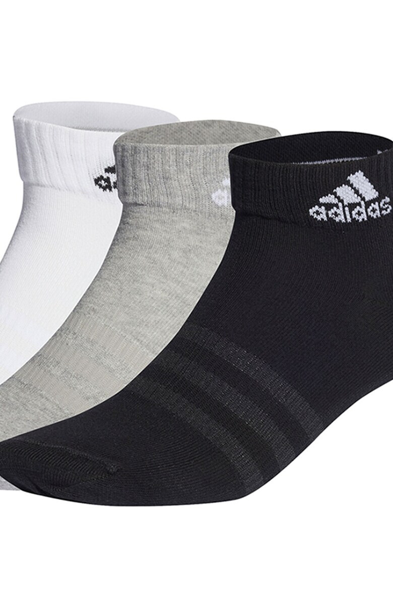 adidas Performance Унисекс къси чорапи с лого - 3 чифта - Pepit.bg