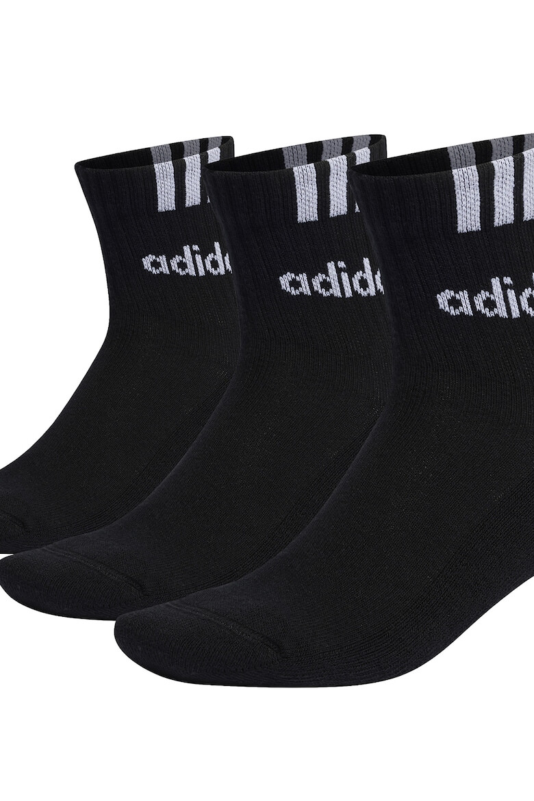 adidas Performance Унисекс къси чорапи с лого - 3 чифта - Pepit.bg