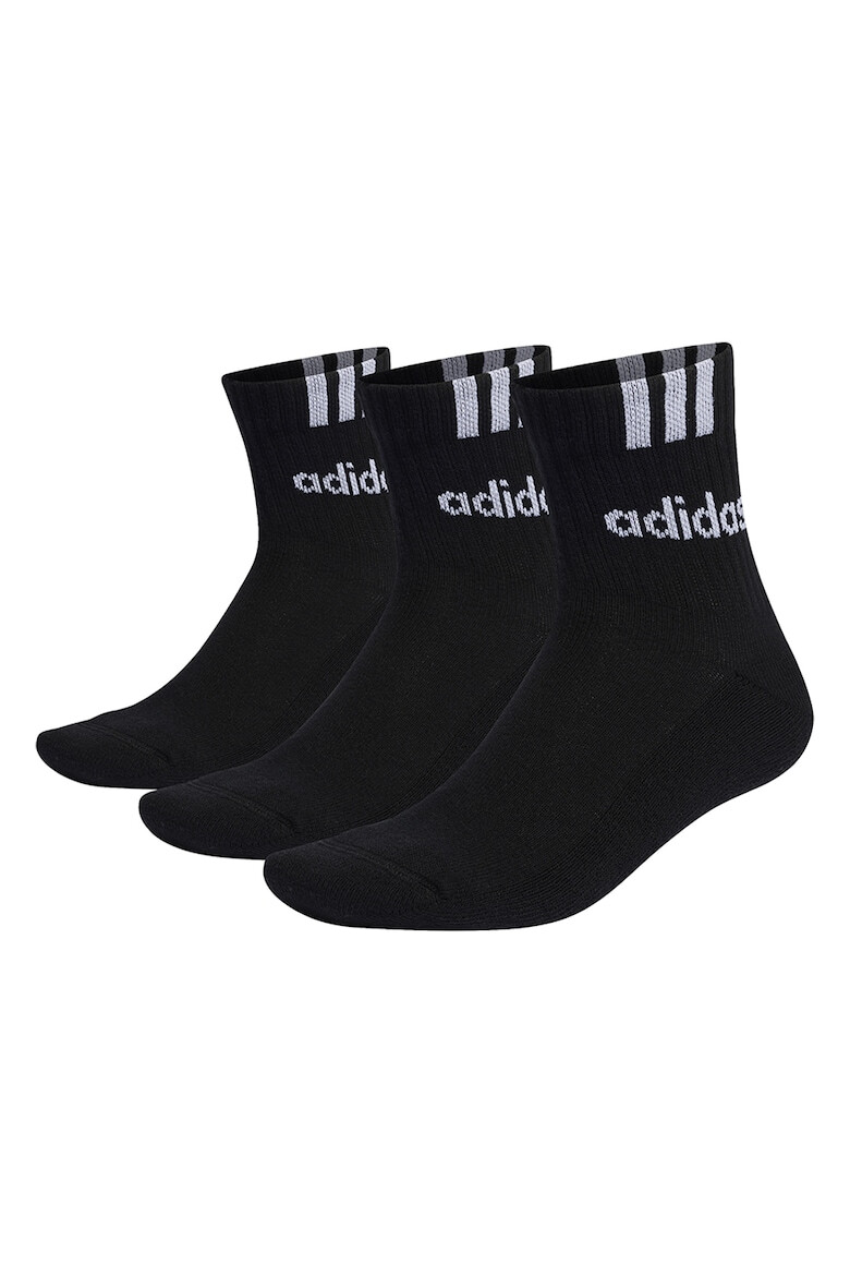 adidas Performance Унисекс къси чорапи с лого - 3 чифта - Pepit.bg