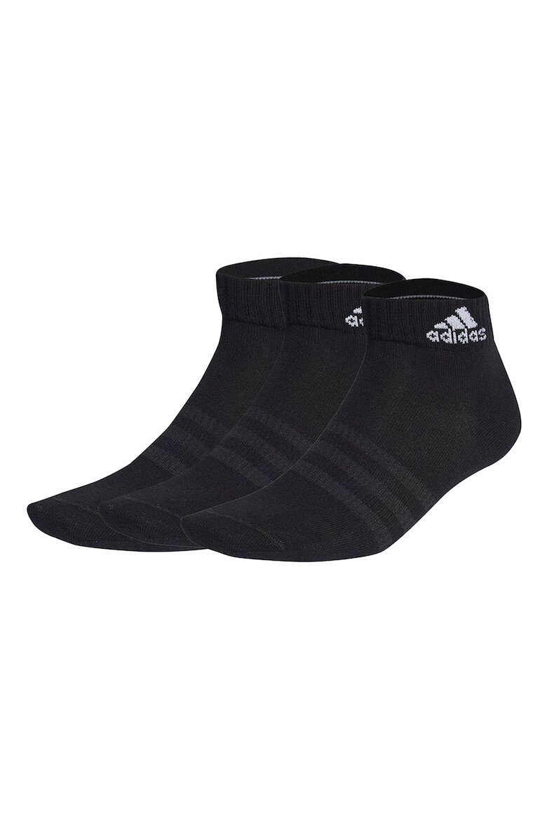 adidas Performance Унисекс къси чорапи с лого - 3 чифта - Pepit.bg