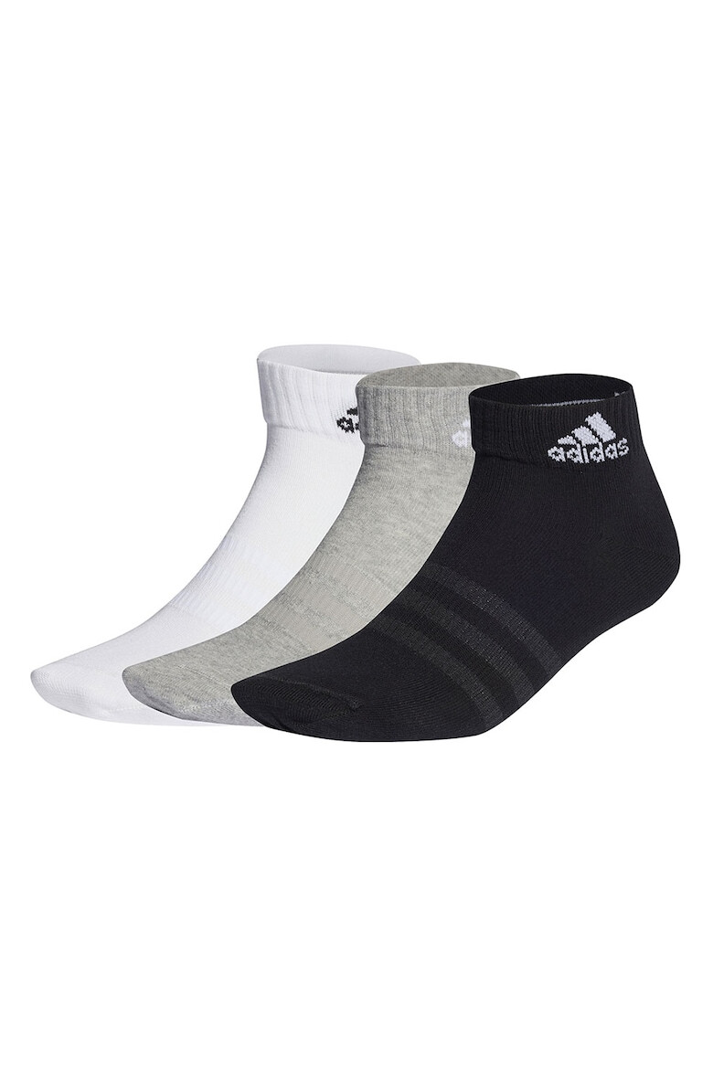 adidas Performance Унисекс къси чорапи с лого - 3 чифта - Pepit.bg