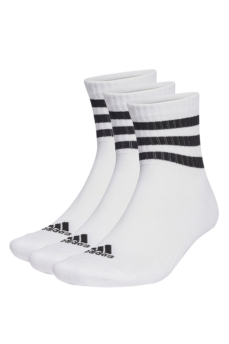 adidas Performance Унисекс къси чорапи с райе - 3 чифта - Pepit.bg