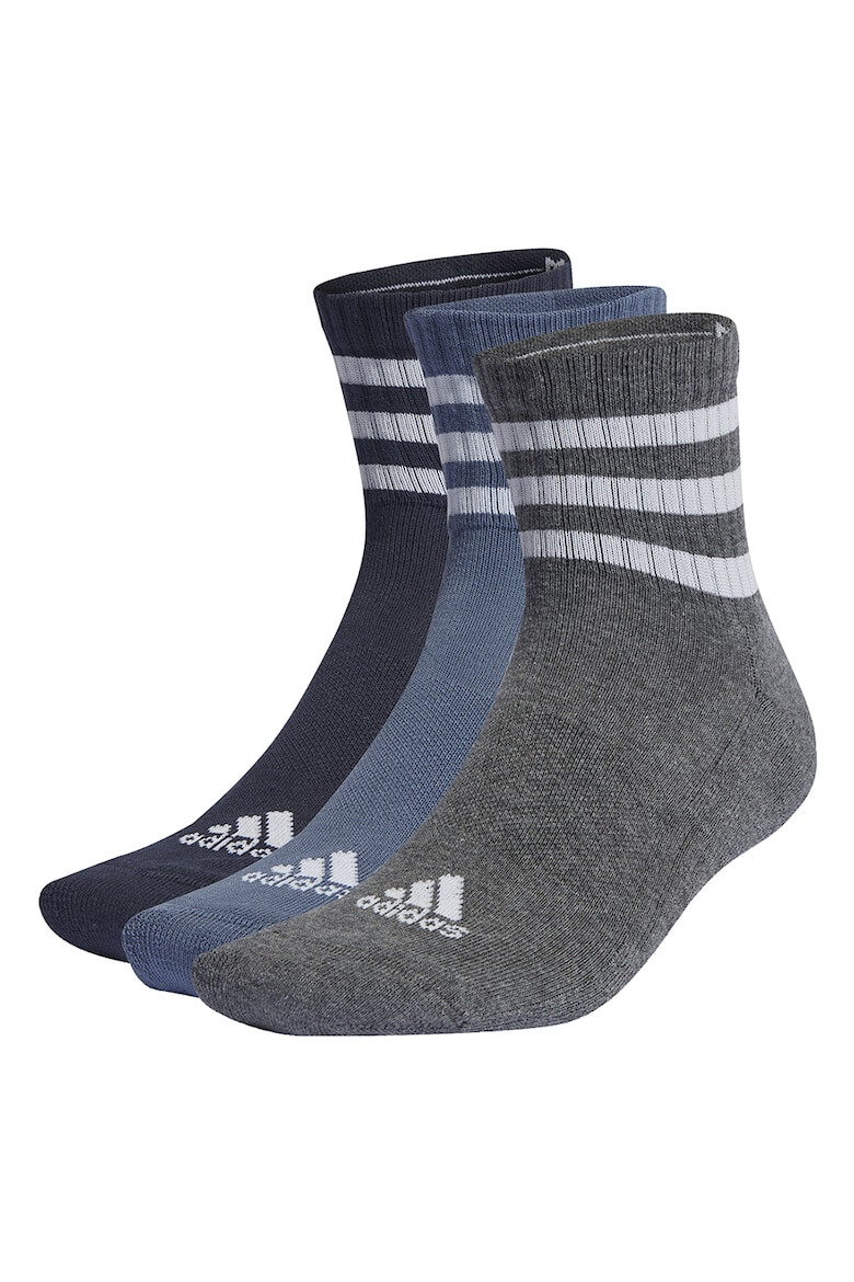 adidas Performance Унисекс къси чорапи с райе - 3 чифта - Pepit.bg