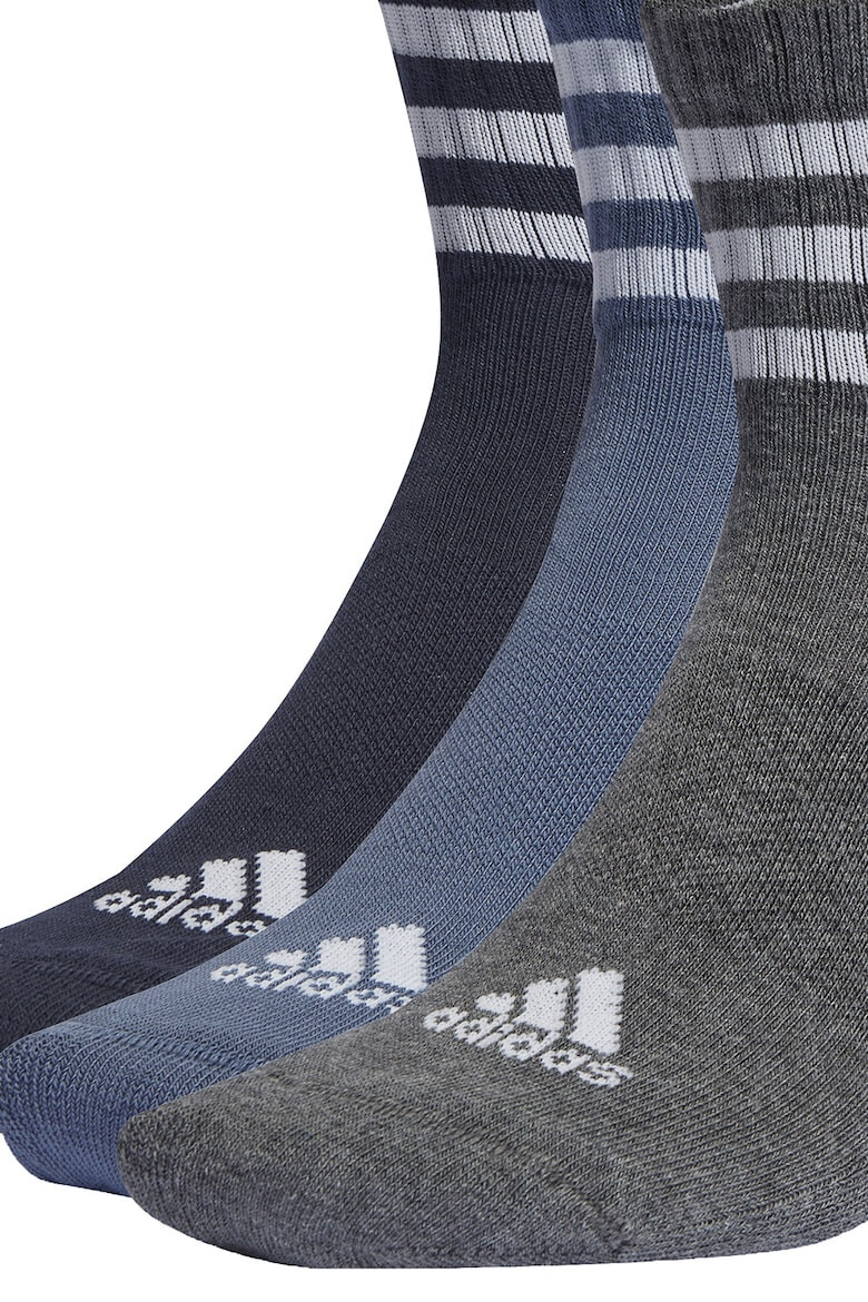 adidas Performance Унисекс къси чорапи с райе - 3 чифта - Pepit.bg