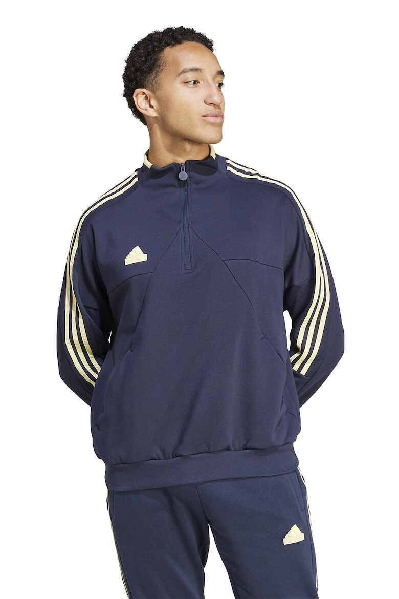 adidas Sportswear Суитшърт с лого и къс цип - Pepit.bg