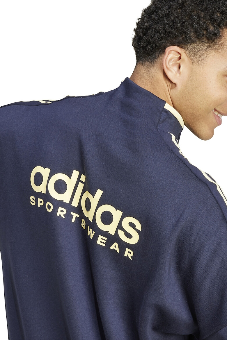 adidas Sportswear Суитшърт с лого и къс цип - Pepit.bg