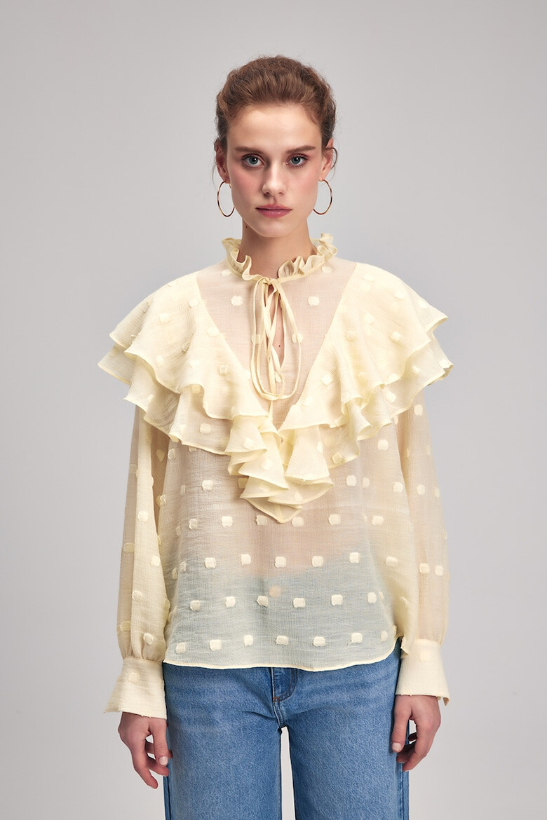 adL Ефирна блуза с набирания - Pepit.bg