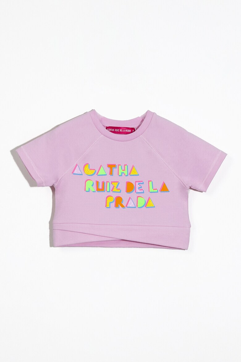 Agatha Ruiz de la Prada Памучна блуза с лого - Pepit.bg