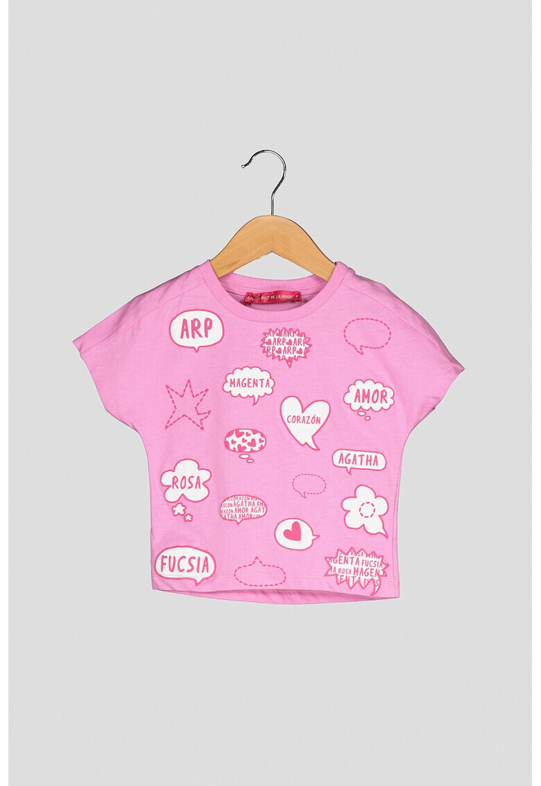 Agatha Ruiz de la Prada Памучна тениска Comic Bubbles - Pepit.bg
