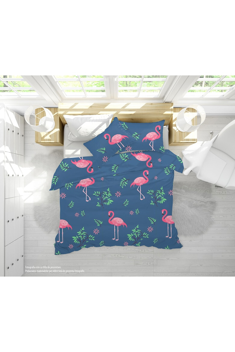 Alcam Комплект Възглавница микрофибър 50x70 см + Завивка 140x200 см - Pink Flamingo - Pepit.bg