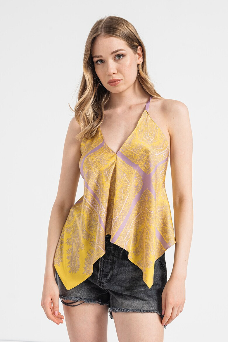 AllSaints Десениран топ с шпиц Rafaela - Pepit.bg