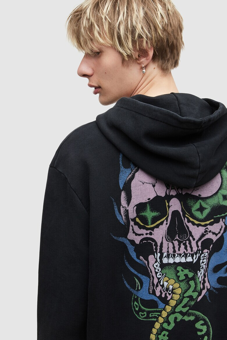 AllSaints Худи Adder с фигурална щампа - Pepit.bg