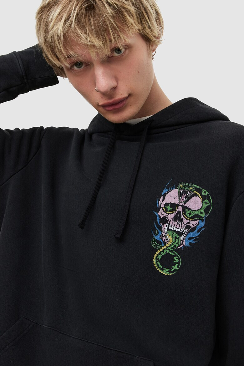 AllSaints Худи Adder с фигурална щампа - Pepit.bg