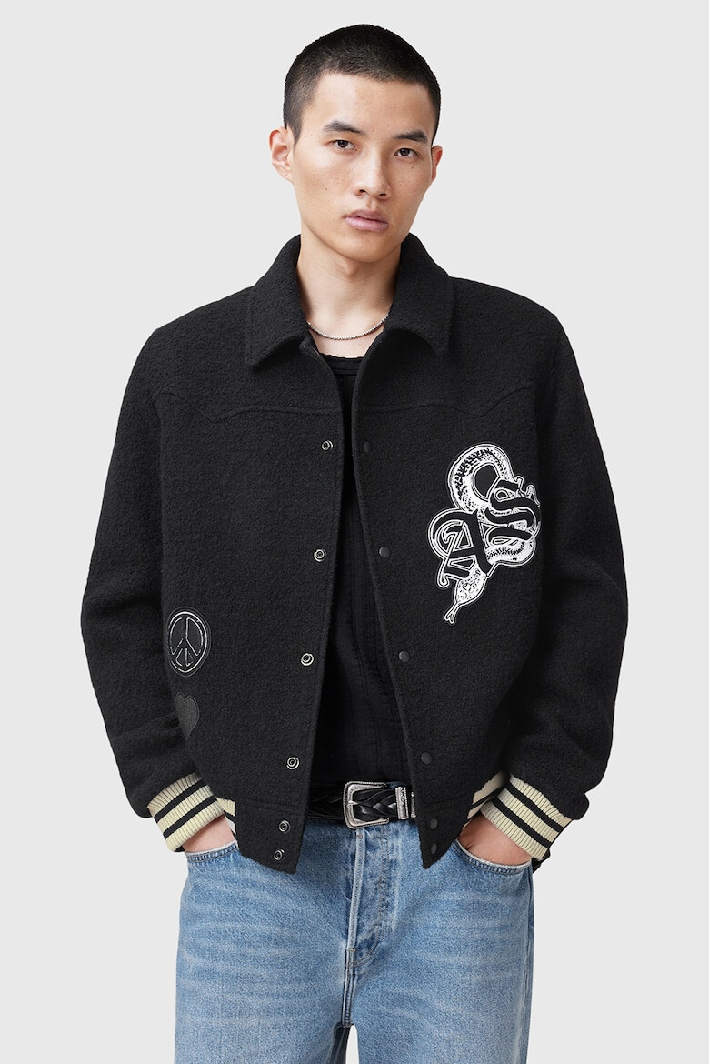 AllSaints Яке Ambaum тип Varsity с вълна - Pepit.bg