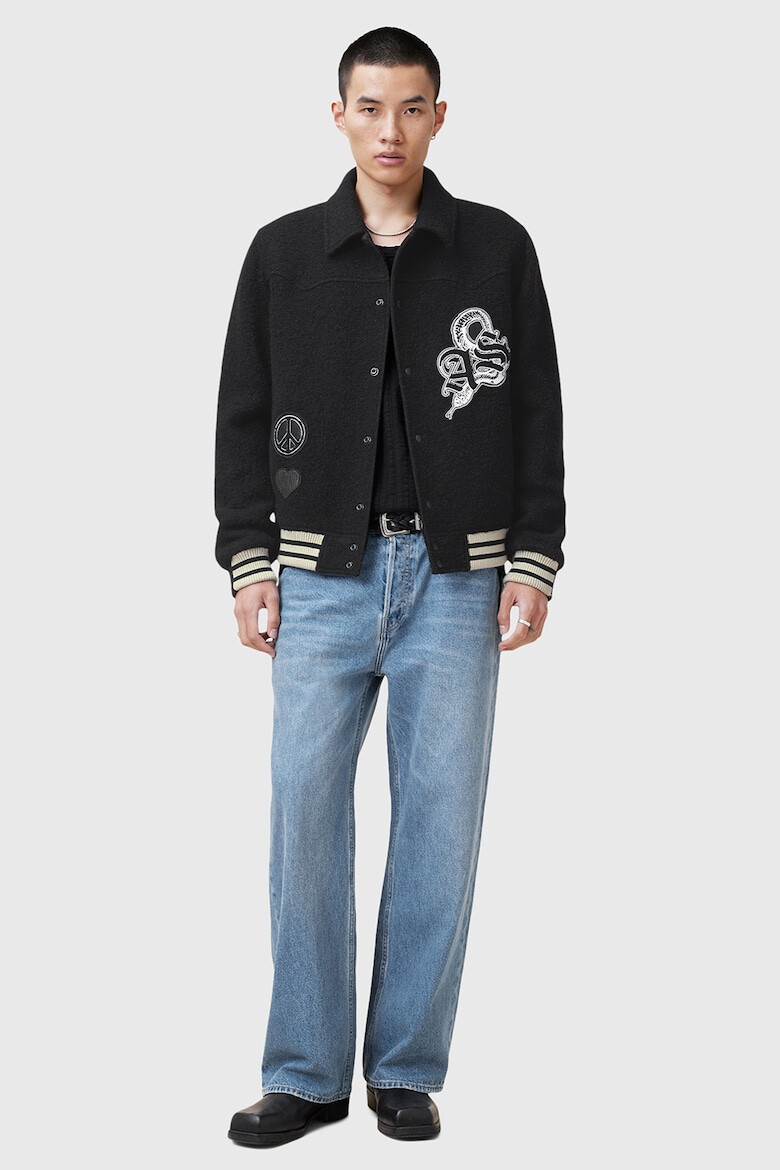 AllSaints Яке Ambaum тип Varsity с вълна - Pepit.bg