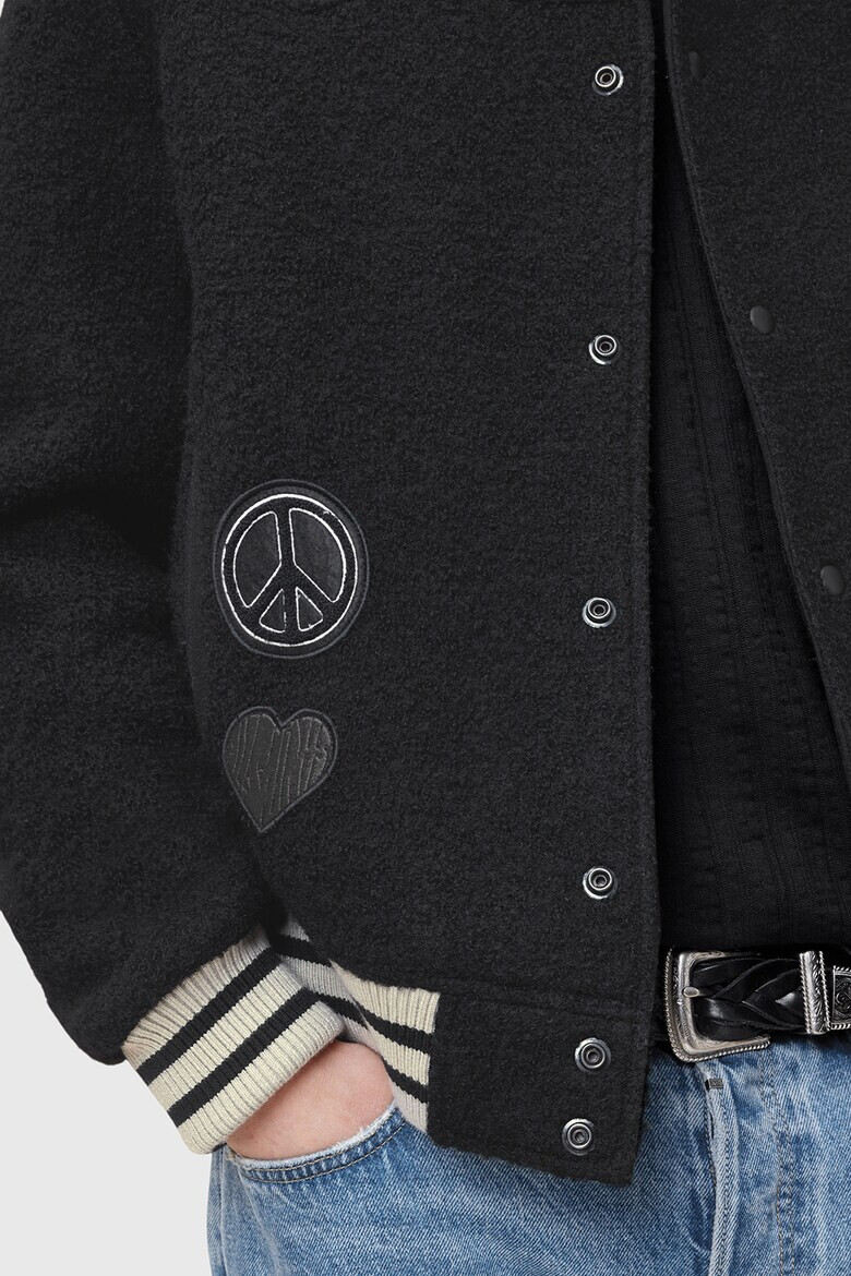 AllSaints Яке Ambaum тип Varsity с вълна - Pepit.bg