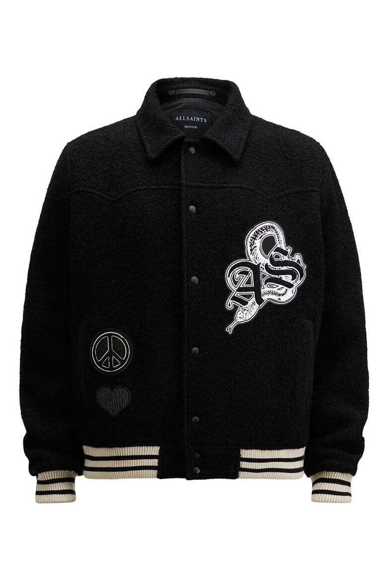 AllSaints Яке Ambaum тип Varsity с вълна - Pepit.bg