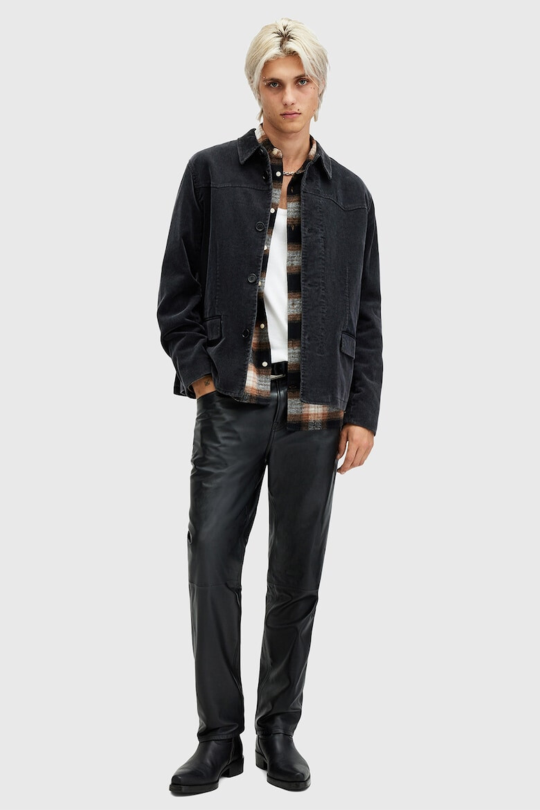 AllSaints Яке от деним Mission - Избеляло черно - Pepit.bg
