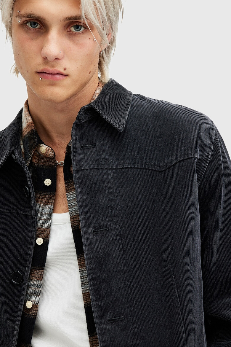 AllSaints Яке от деним Mission - Избеляло черно - Pepit.bg