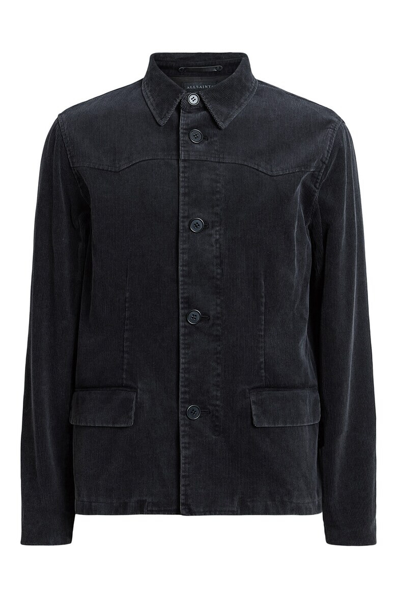 AllSaints Яке от деним Mission - Избеляло черно - Pepit.bg