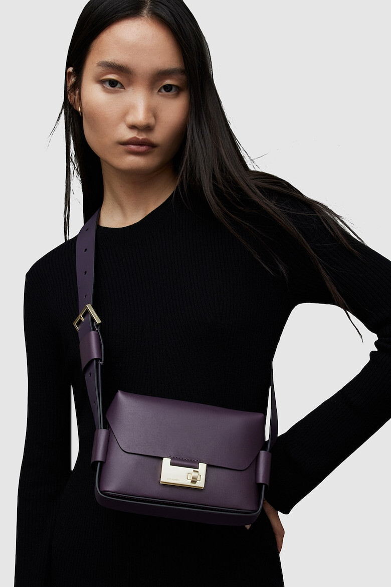 AllSaints Кожена чанта през рамо Frankie - Pepit.bg