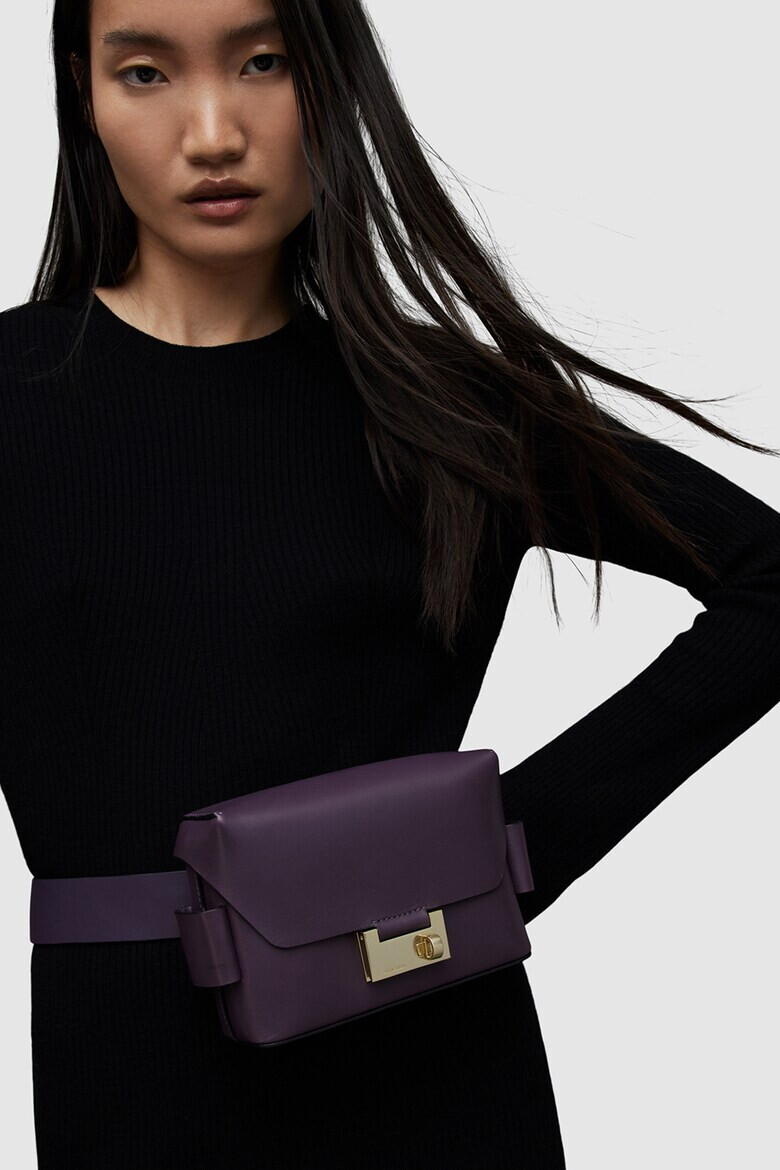 AllSaints Кожена чанта през рамо Frankie - Pepit.bg
