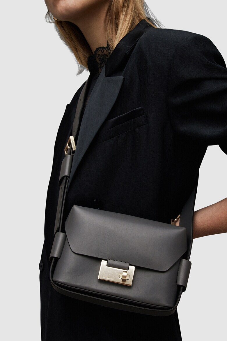 AllSaints Кожена чанта през рамо Frankie - Pepit.bg