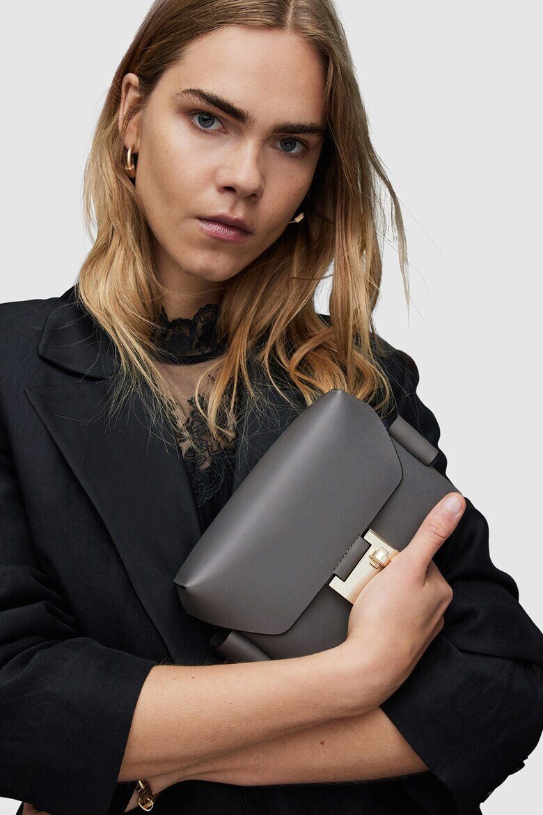 AllSaints Кожена чанта през рамо Frankie - Pepit.bg