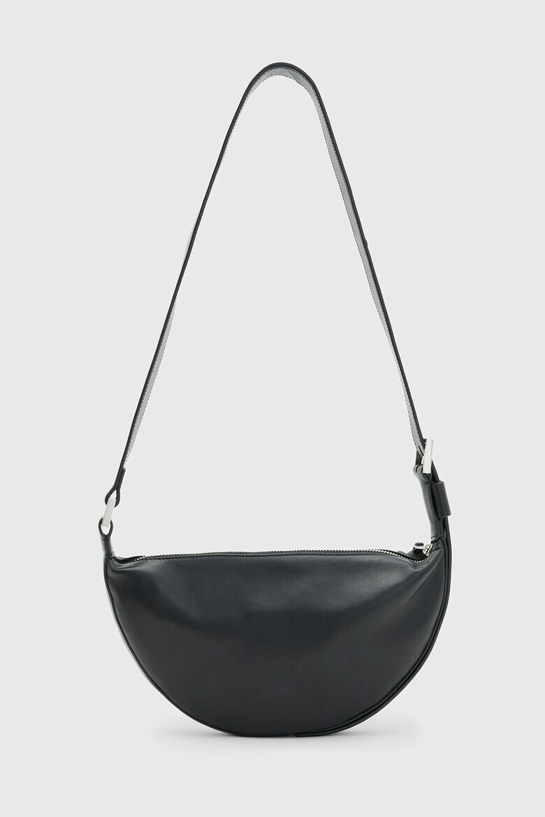 AllSaints Кожена чанта Half Moon с капси - Pepit.bg