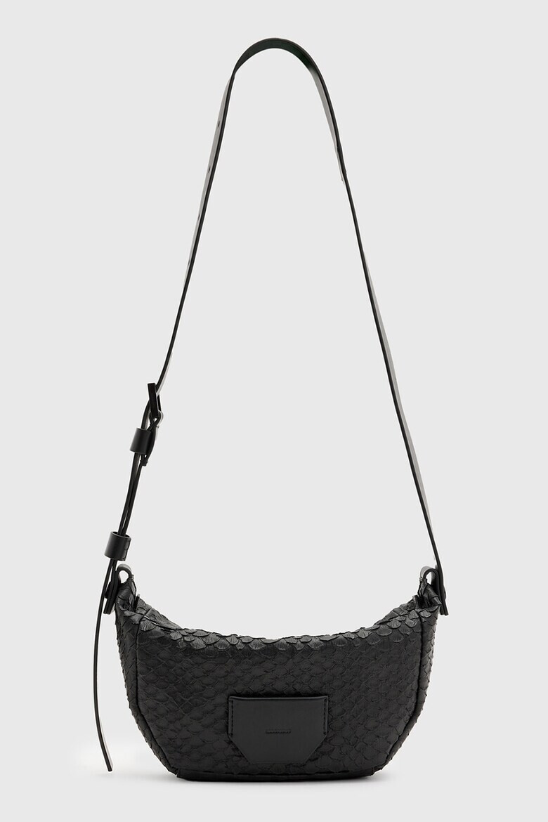 AllSaints Кожена чанта Madea с шагрен - Pepit.bg