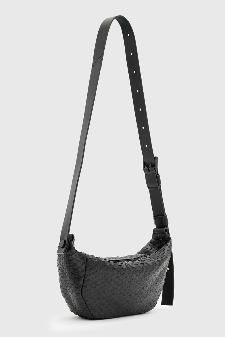 AllSaints Кожена чанта Madea с шагрен - Pepit.bg