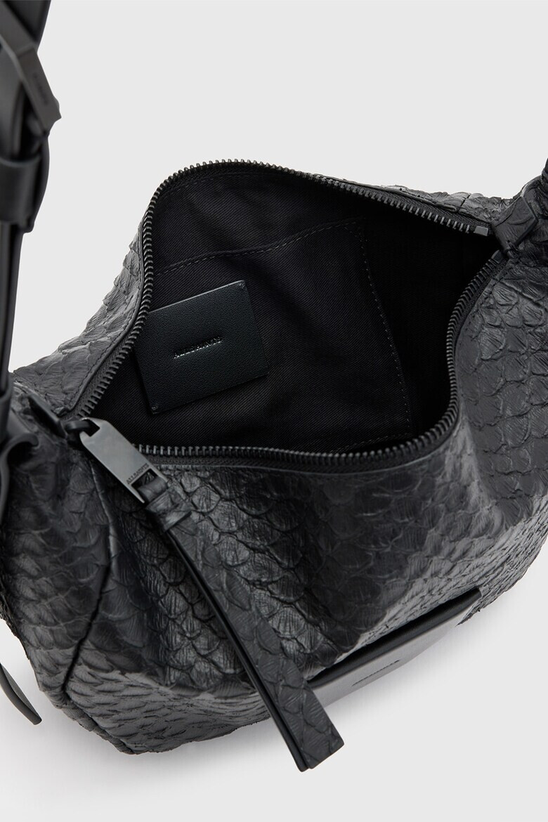 AllSaints Кожена чанта Madea с шагрен - Pepit.bg